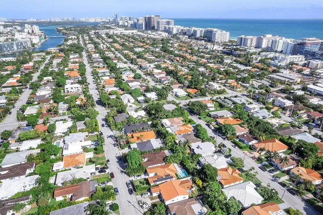 an aerial view of multiple house