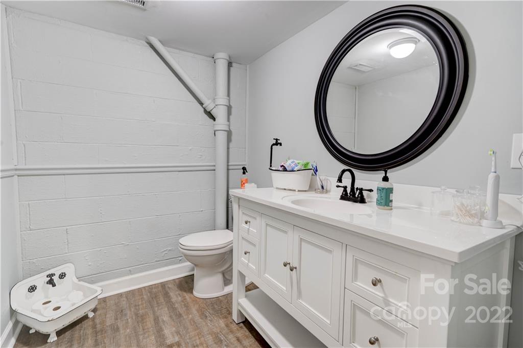 509 Roy Eaker Road Cherryville, NC 28021 - Photo 42 of 43 a bathroom with a sink a toilet and a mirror