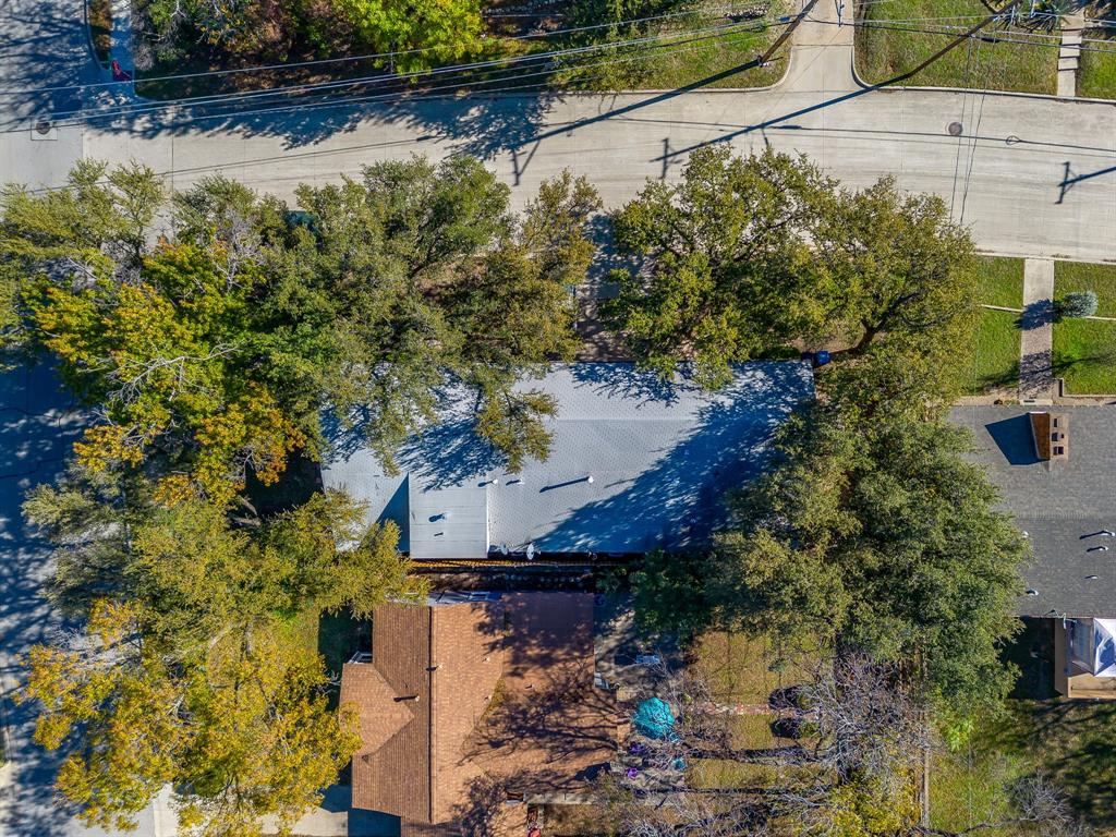 1900 Sutter Street, Unit C Fort Worth, TX 76107 - Photo 22 of 33 an aerial view of a house with a yard
