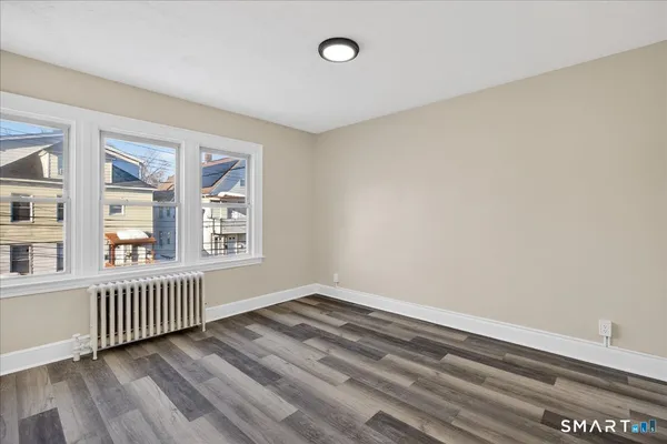 wooden floor in a room