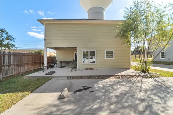 a view of a house with a patio