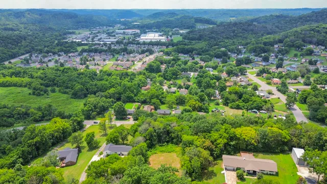 an aerial view of multiple house