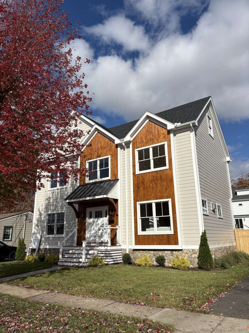 a front view of a house