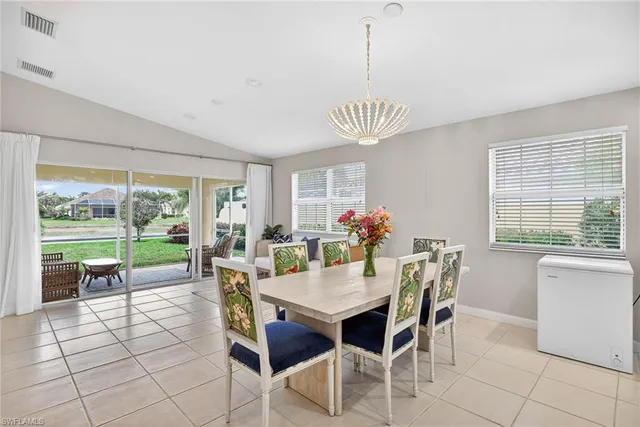 a view of a dining room and livingroom view