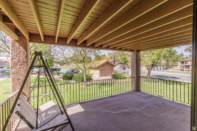 860 South Village Road, Unit A6 St. George, UT 84770 - Photo 13 of 41 View of patio / terrace featuring a residential view