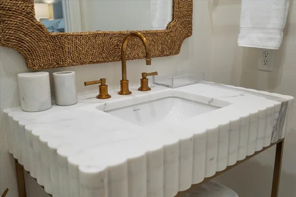 a close view of sink