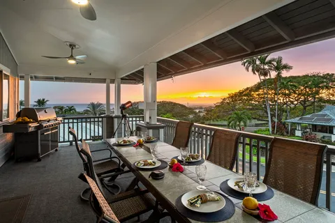 a view of a patio on the roof deck