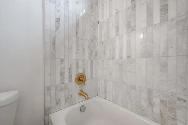 a bathroom with a tub