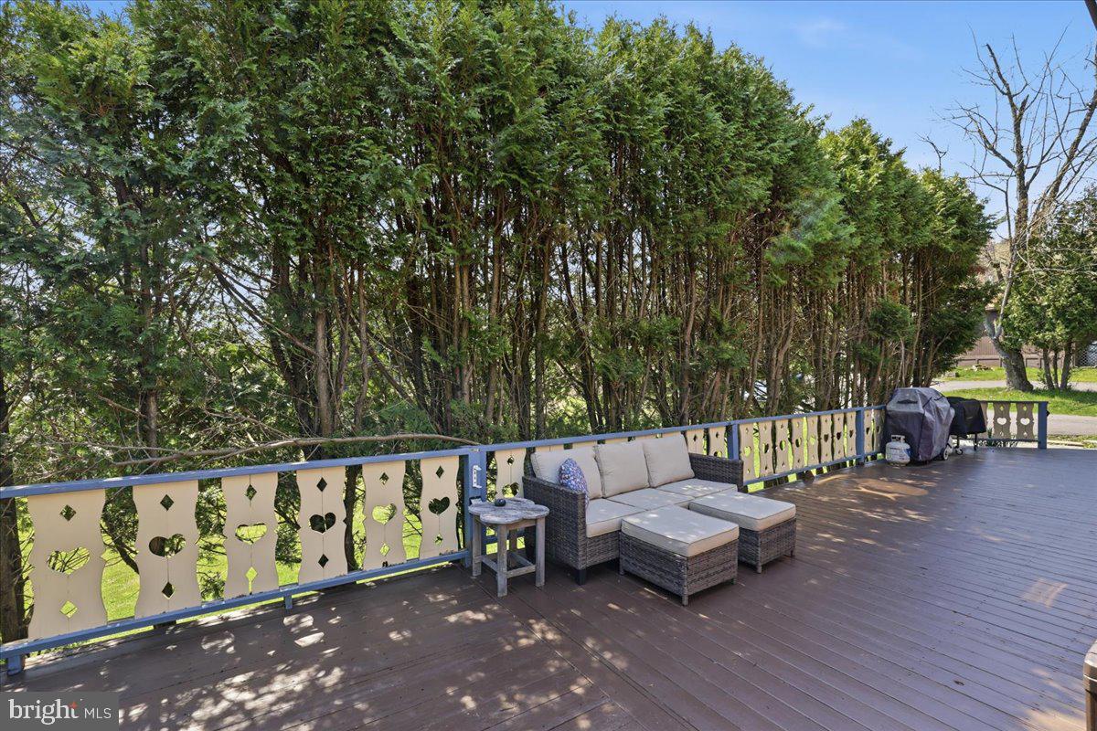 25 Fall Place Union Dale, PA 18470 - Photo 65 of 99 Serene deck with lush greenery backdrop.