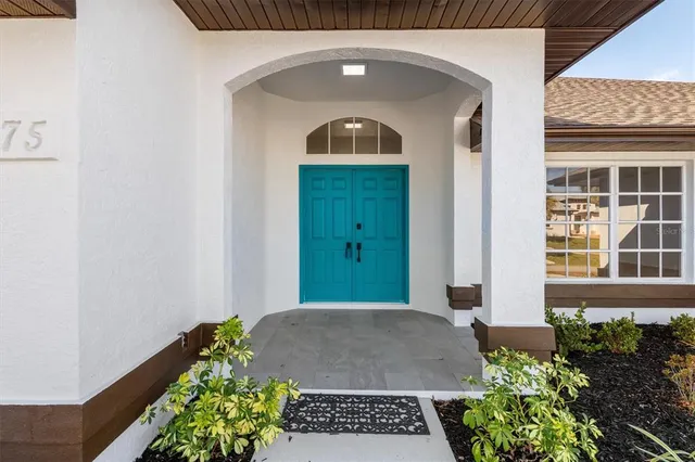 a front view of a house