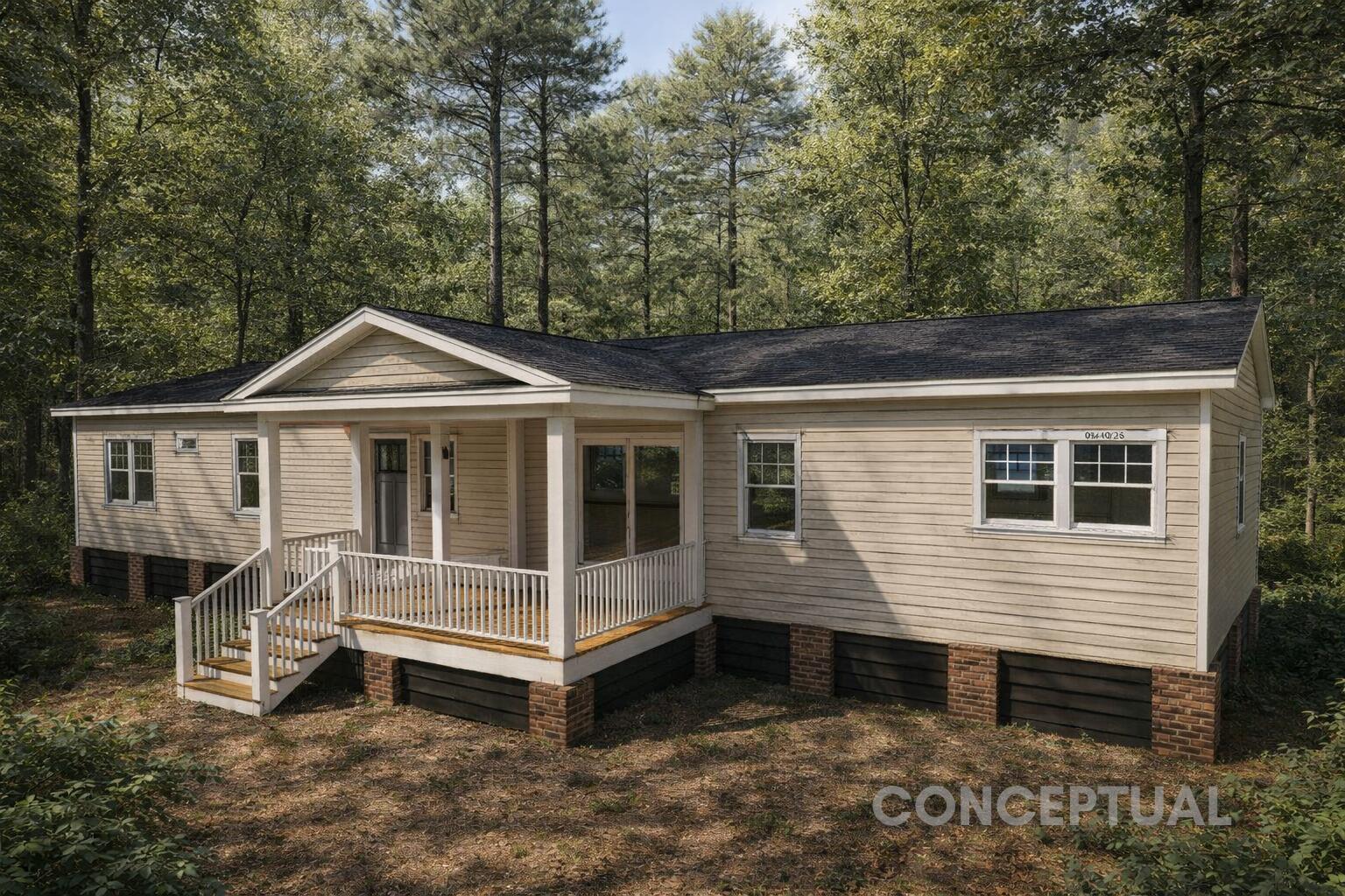 348 Bluebird Trail, Unit LOT 1A2 St. George, SC 29477 - Photo 2 of 14 Rendered Porch Rear