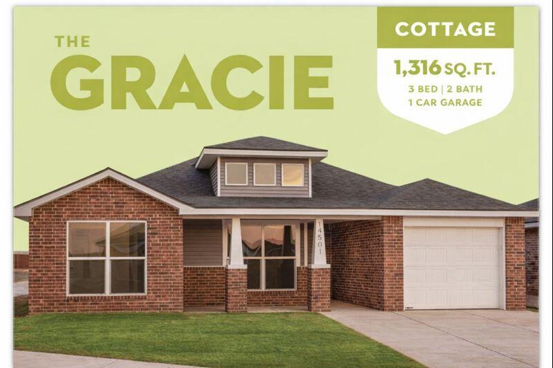 8309 24th Street Lubbock, TX 79407 - Photo 1 of 2 a front view of a house with garden