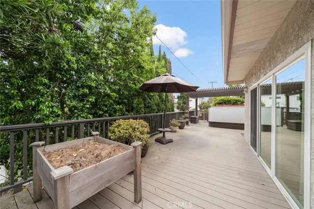 a view of balcony with seating space