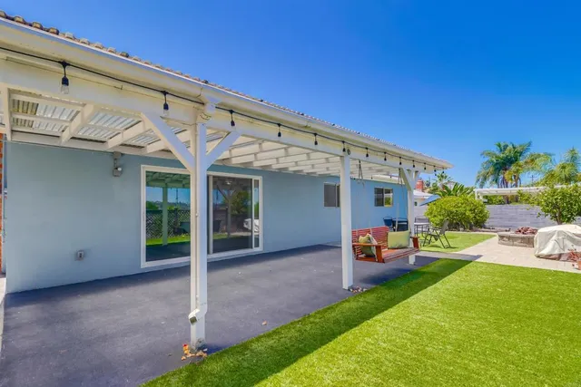 a view of a house with patio