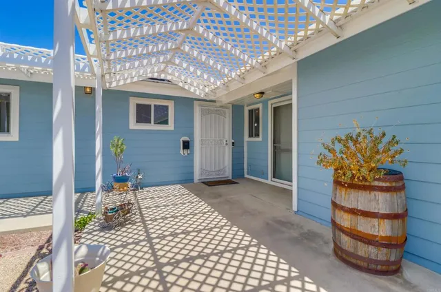 a view of front door of house