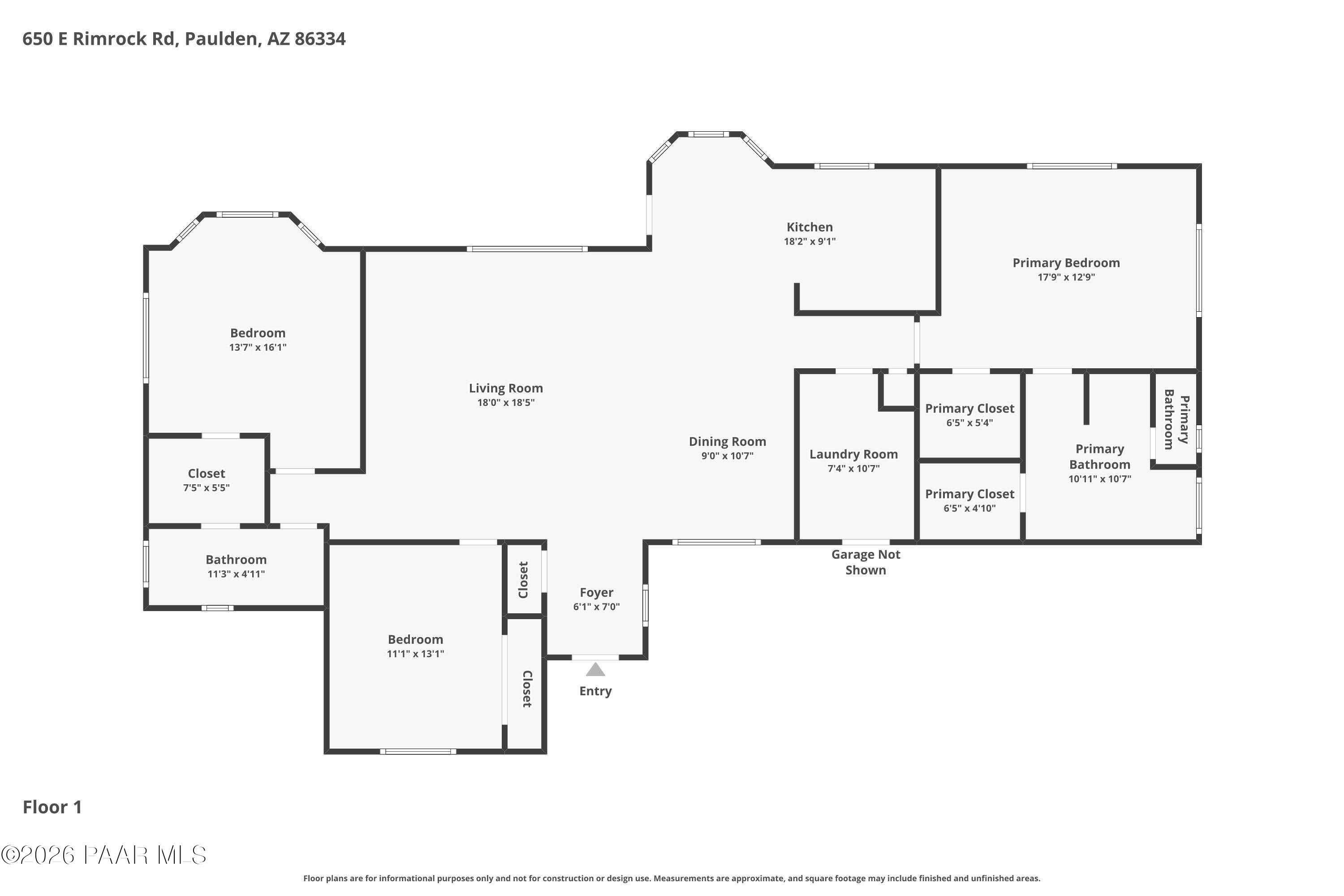 650 East Rimrock Road Paulden, AZ 86334 - Photo 108 of 108 Floor-1-2