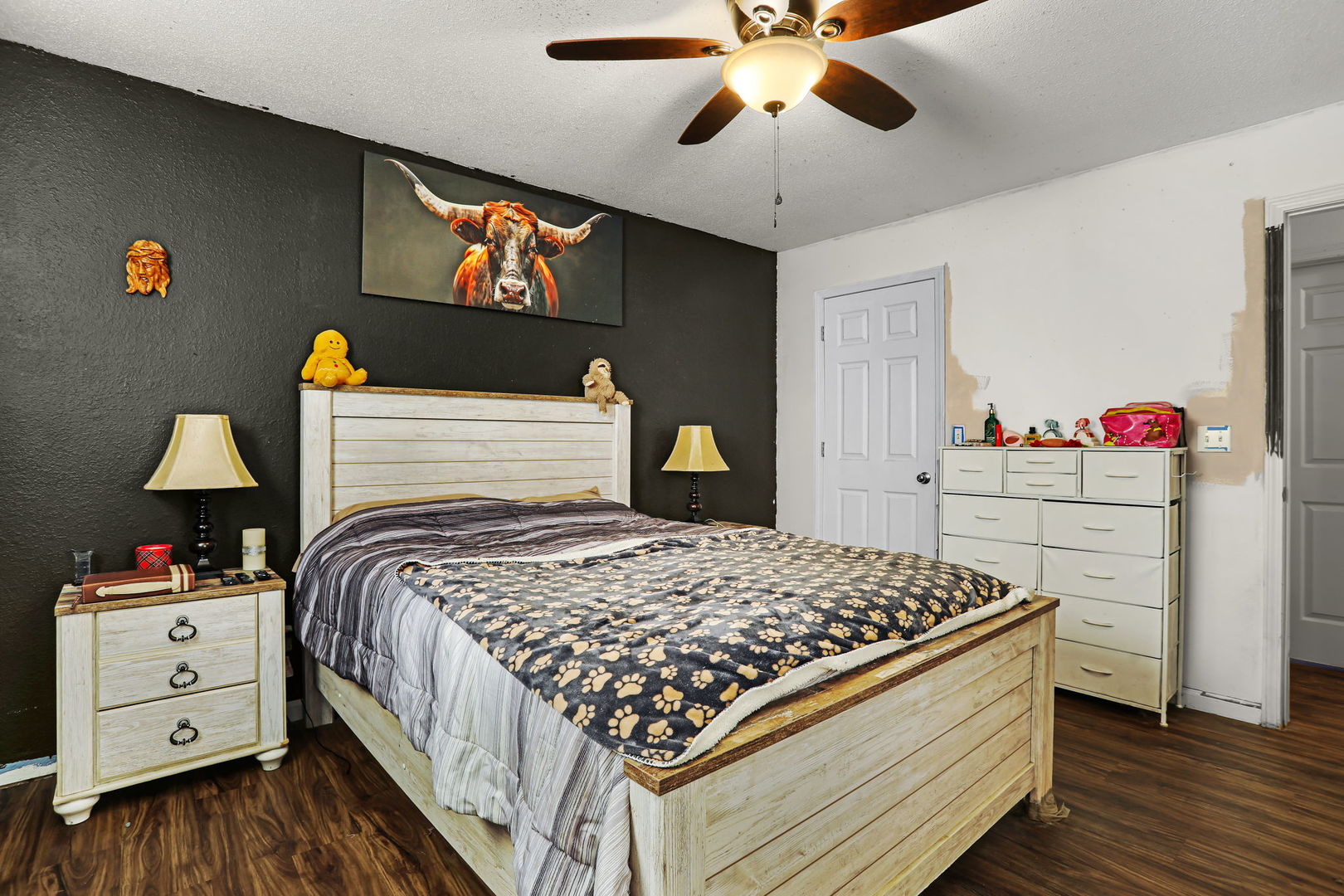 207 Byrn Street Troy, IL 62294 - Photo 10 of 19 a bedroom with a bed and a chandelier