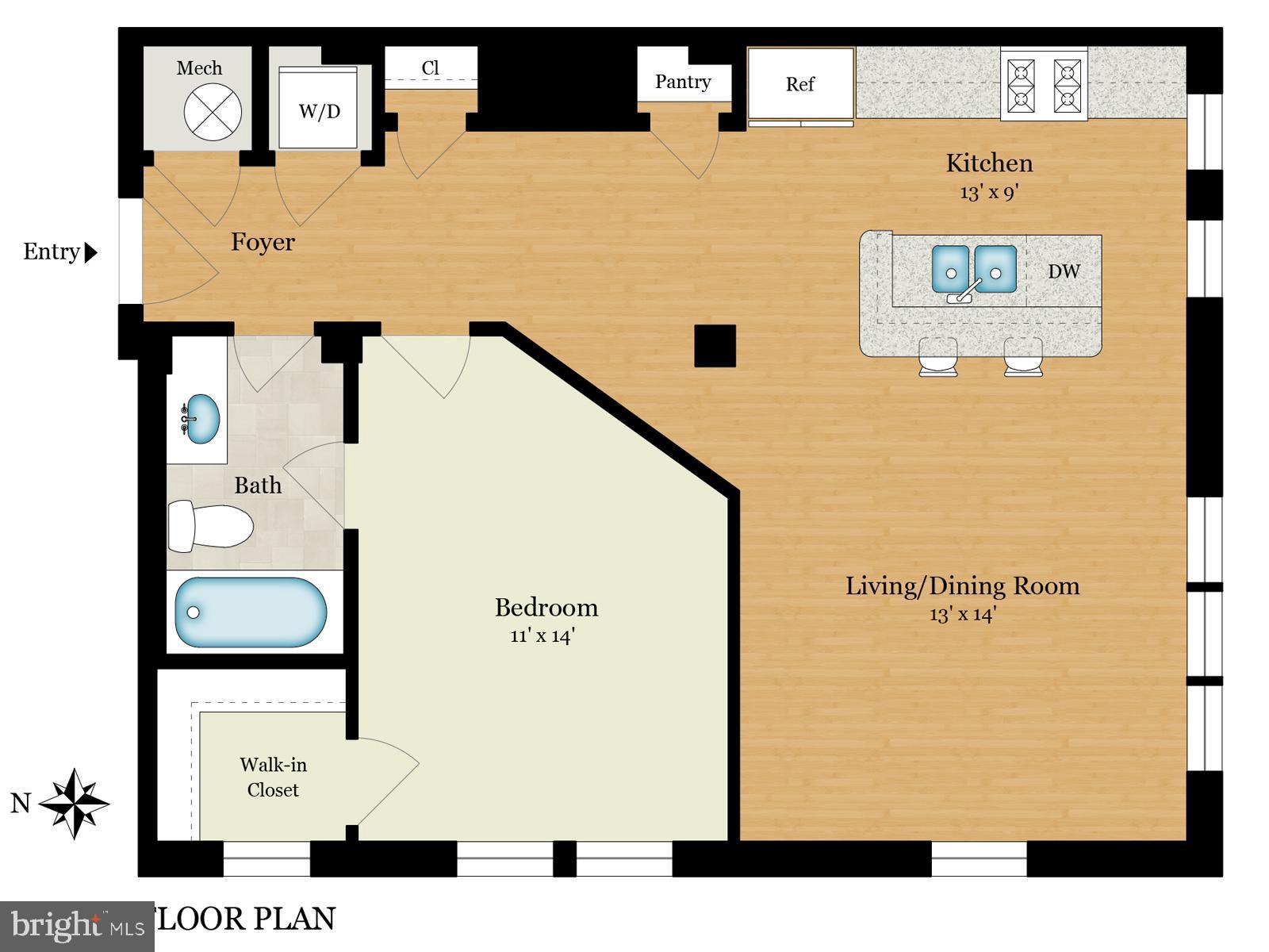 2201 2nd Street Northwest, Unit 11 Washington, DC 20001 - Photo 24 of 24 Floor plan