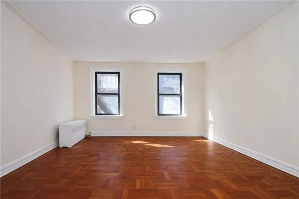 an empty room with a window