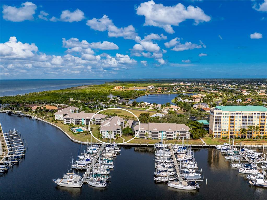 3245 Sugarloaf Key Road, Unit 24C Punta Gorda, FL 33955 - Photo 5 of 8 an aerial view of a house with a lake view