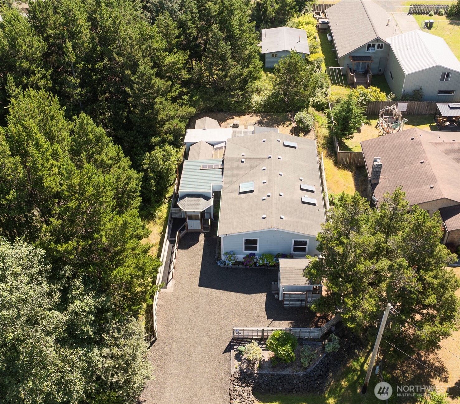 1362 Oceano Drive Grayland, WA 98547 - Photo 2 of 35 an aerial view of a house with a yard