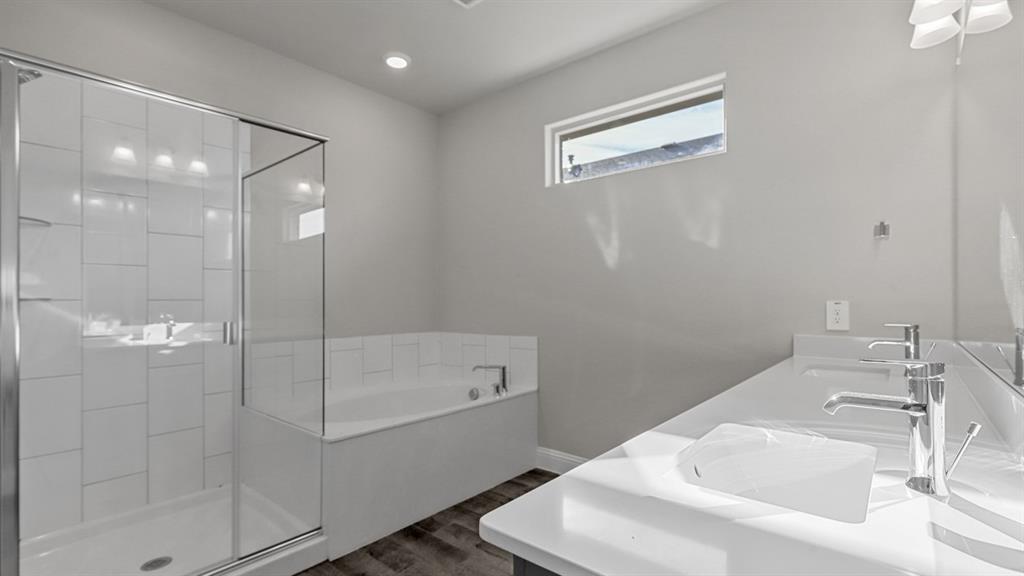 11209 Treehouse Trail Justin, TX 76247 - Photo 17 of 40 a bathroom with a bathtub and a sink