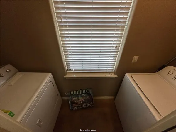 a utility room with a window