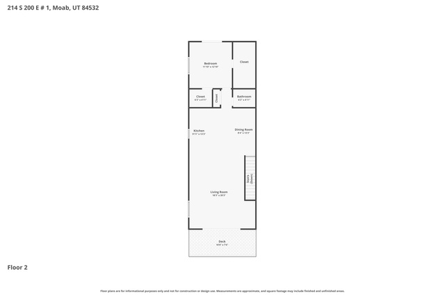 214 South 2nd E Street, Unit 1 Moab, UT 84532 - Photo 38 of 38 View of property floor plan
