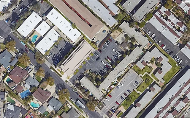 an aerial view of a city