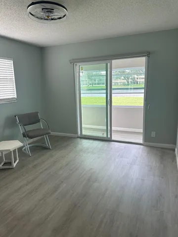 a room with a table and a chair