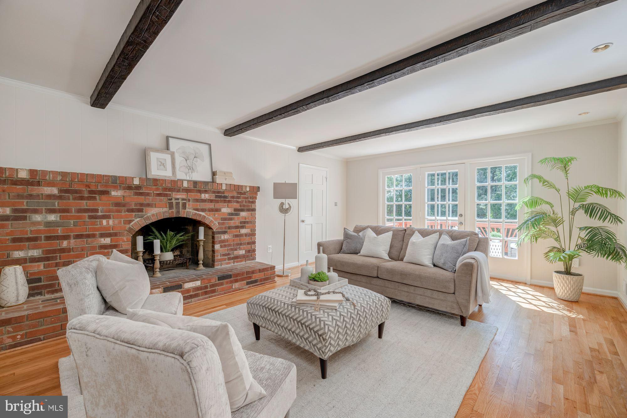 1212 Winter Hunt Road McLean, VA 22102 - Photo 16 of 52 Family Room w/ French door to Backyard Deck