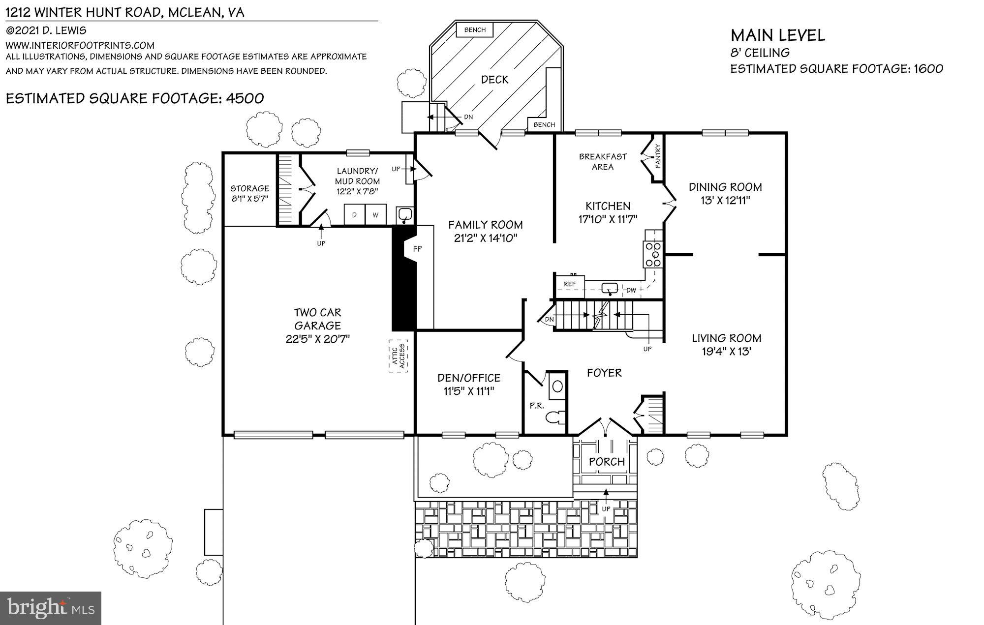 1212 Winter Hunt Road McLean, VA 22102 - Photo 50 of 52 Main Level Floor Plan