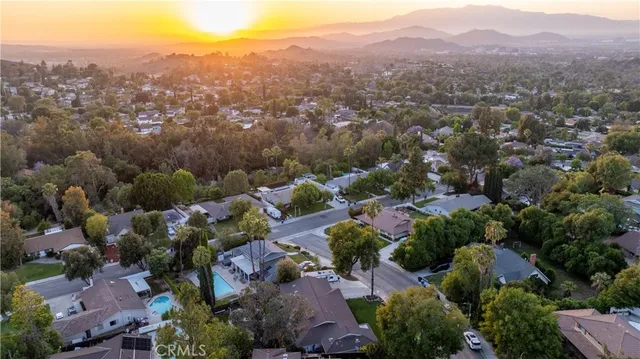 an aerial view of multiple house