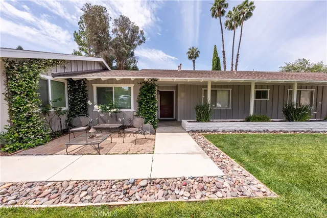 a view of a house with a patio