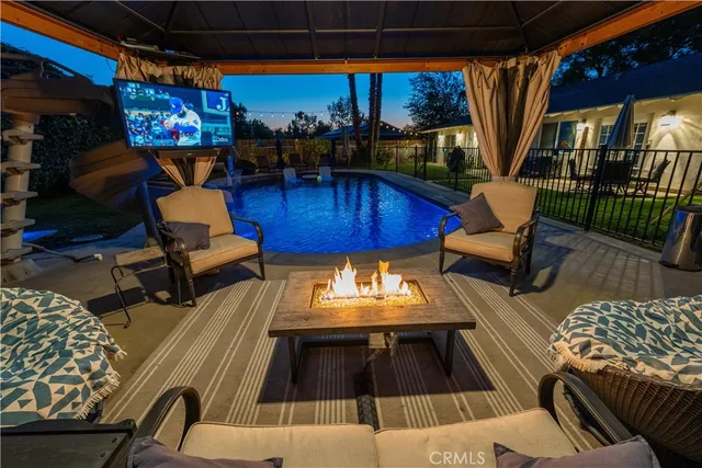 a view of outdoor seating