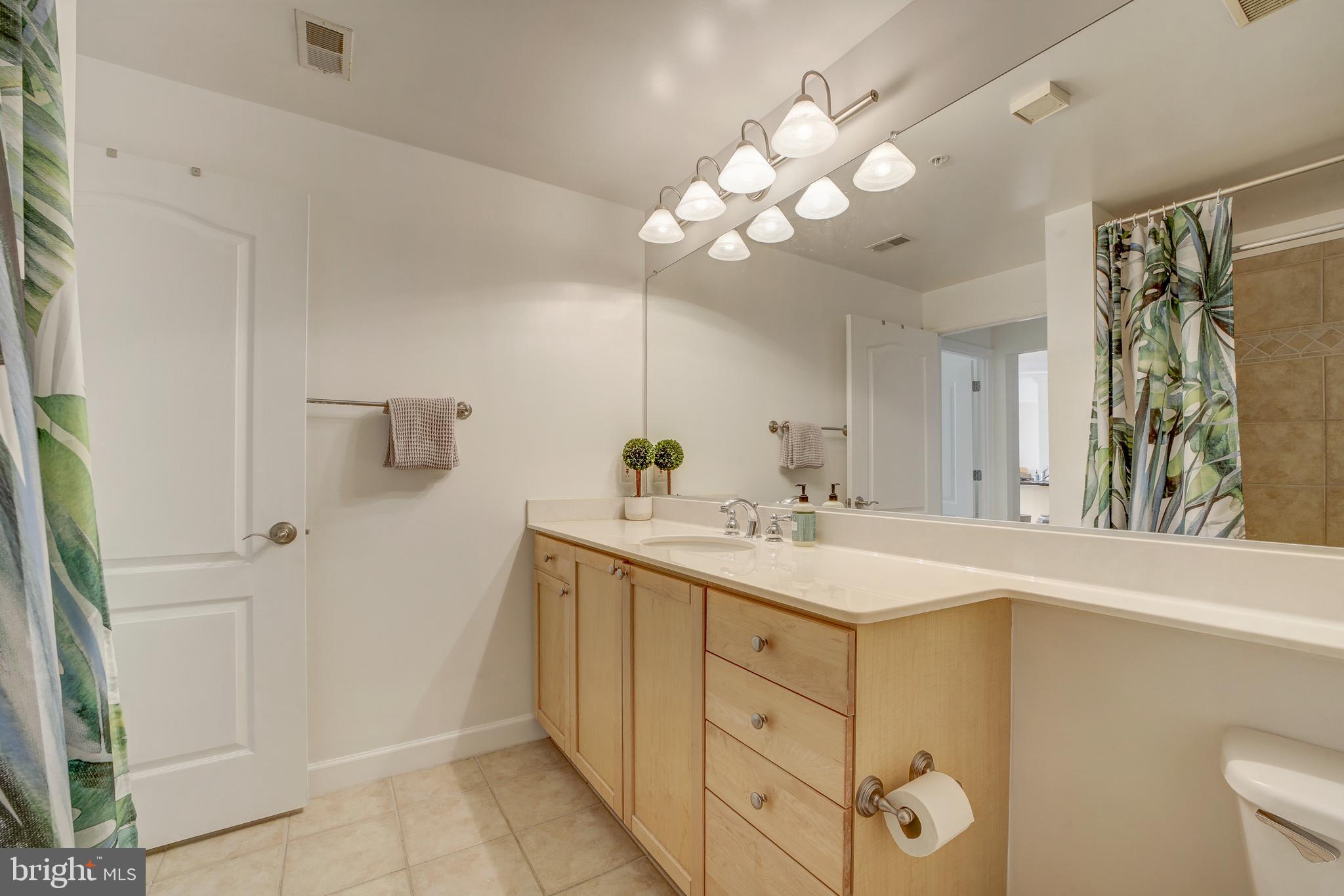 1441 Rhode Island Avenue Northwest, Unit 419 Washington, DC 20005 - Photo 18 of 25 a bathroom with a sink vanity and a mirror