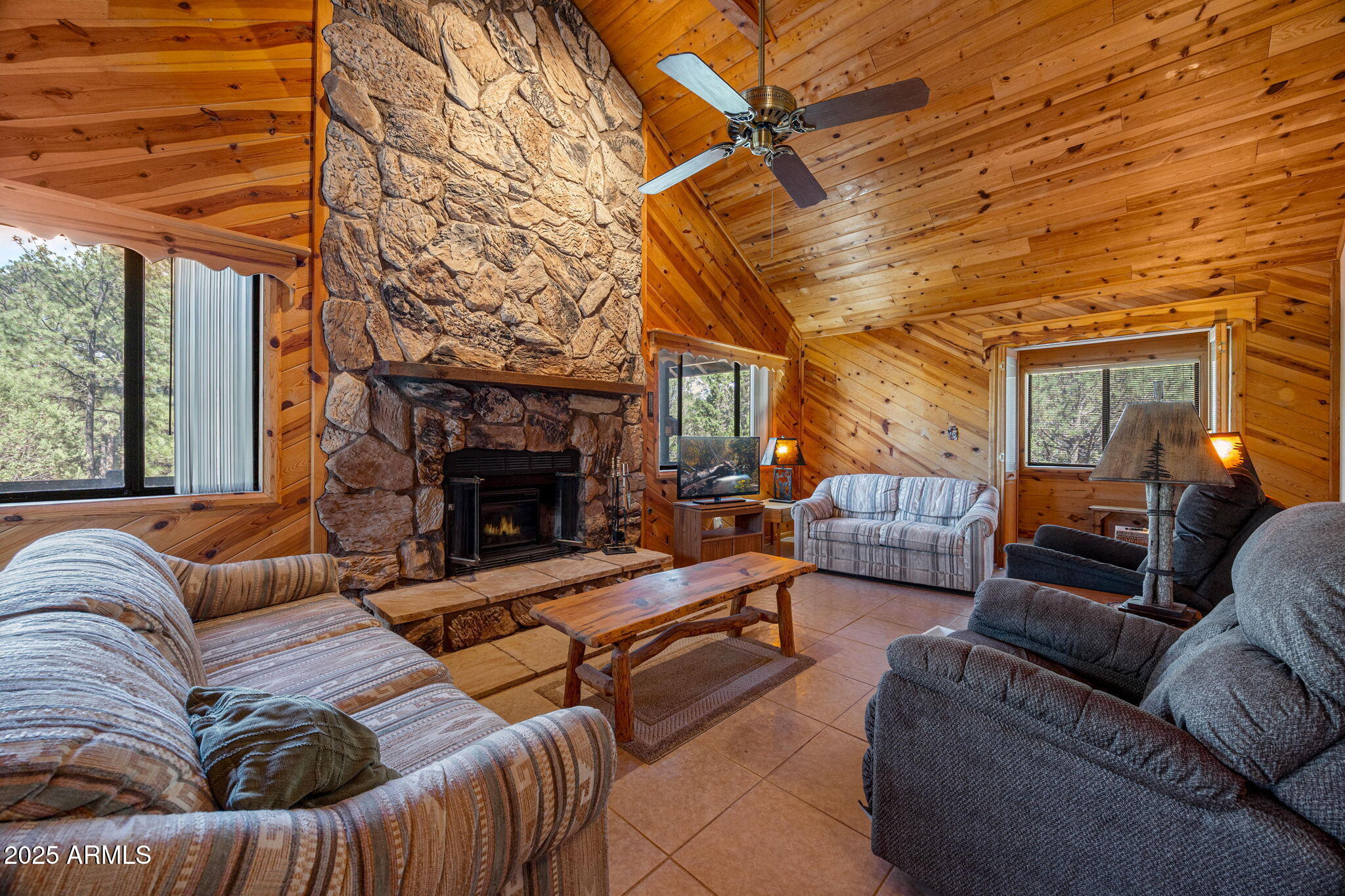 2240 Roundabout Way Overgaard, AZ 85933 - Photo 9 of 47 a living room with furniture and a fireplace