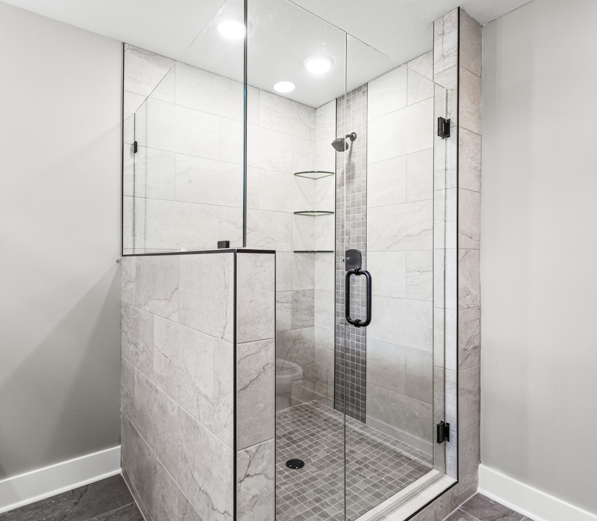 1105 Black Rock Road Clarksville, TN 37040 - Photo 38 of 45 a bathroom with a shower and a glass door