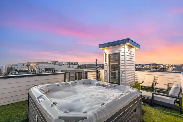 a view of roof with furniture