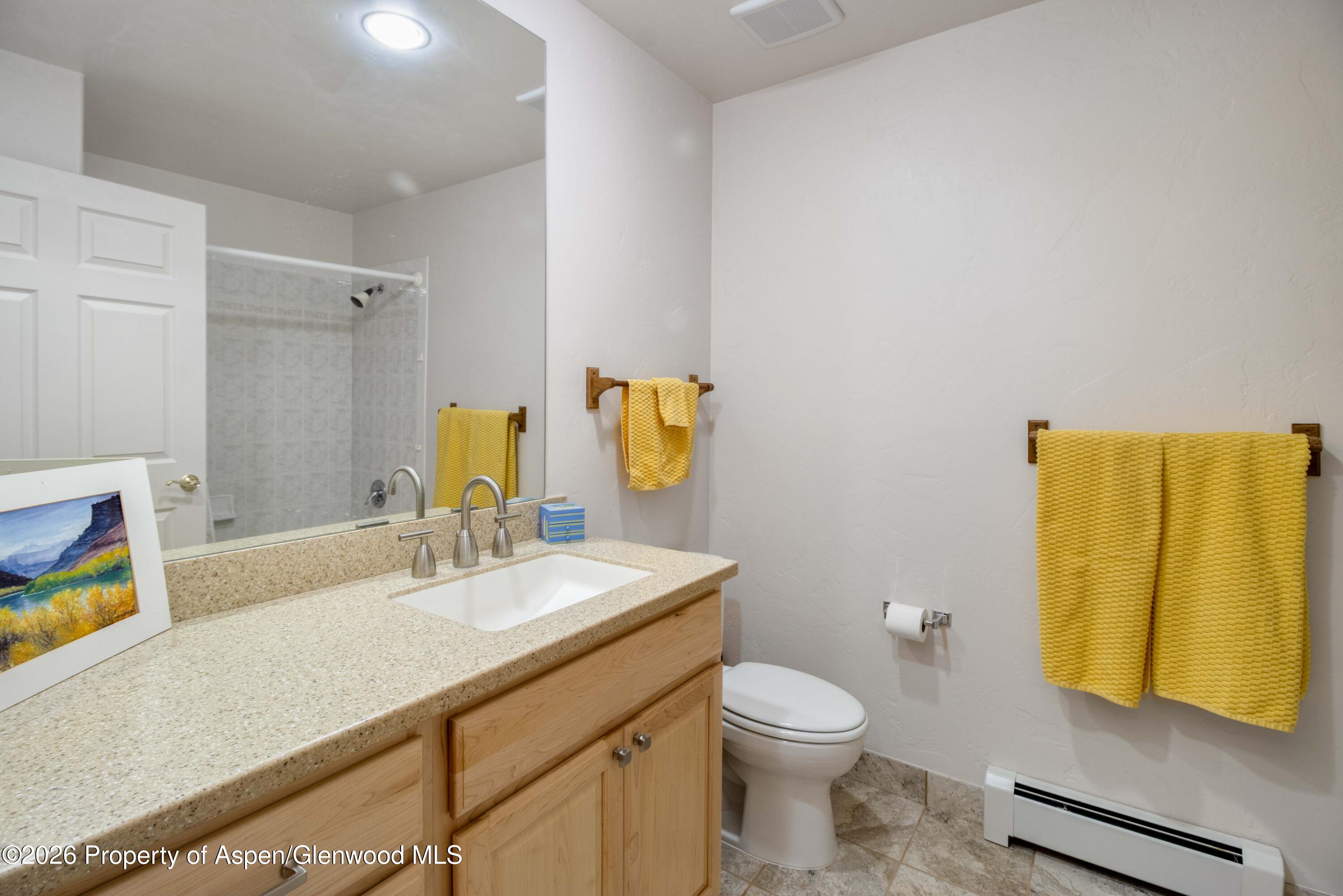 25 West Ridge Court Parachute, CO 81635 - Photo 9 of 21 a bathroom with a sink mirror vanity and toilet