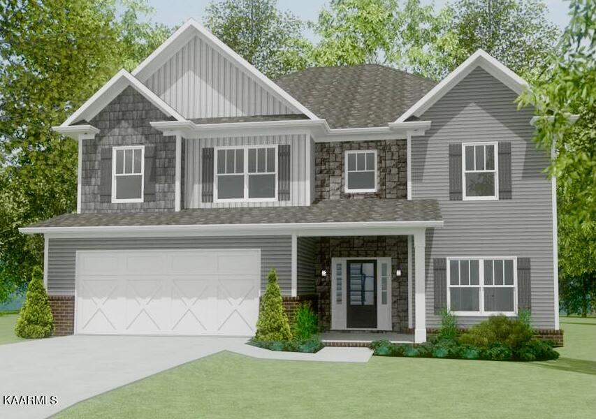 125 Pineberry East Road, Unit LOT 181 Oak Ridge, TN 37830 - Photo 4 of 22 Wentworth-Front-Entry-Rendering