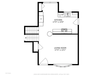 a picture of a bench in front of a door