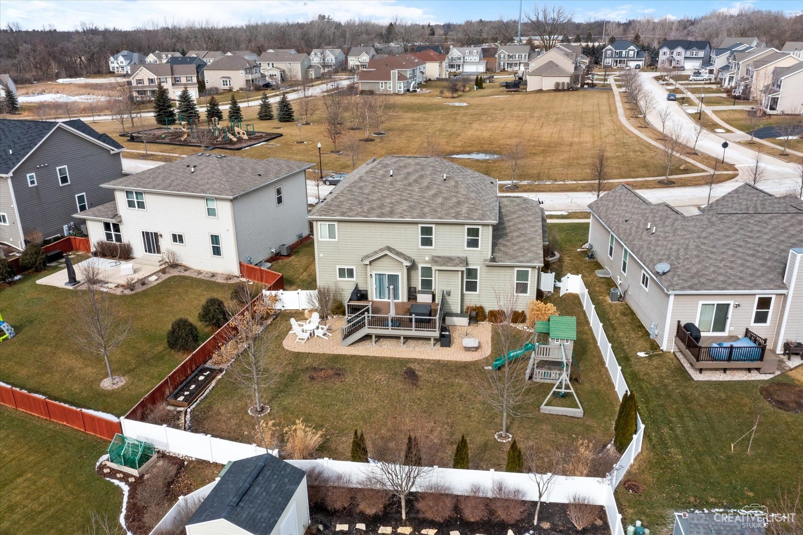 3521 English Prairie Road Elgin, IL 60124 - Photo 33 of 35 an aerial view of a house with swimming pool