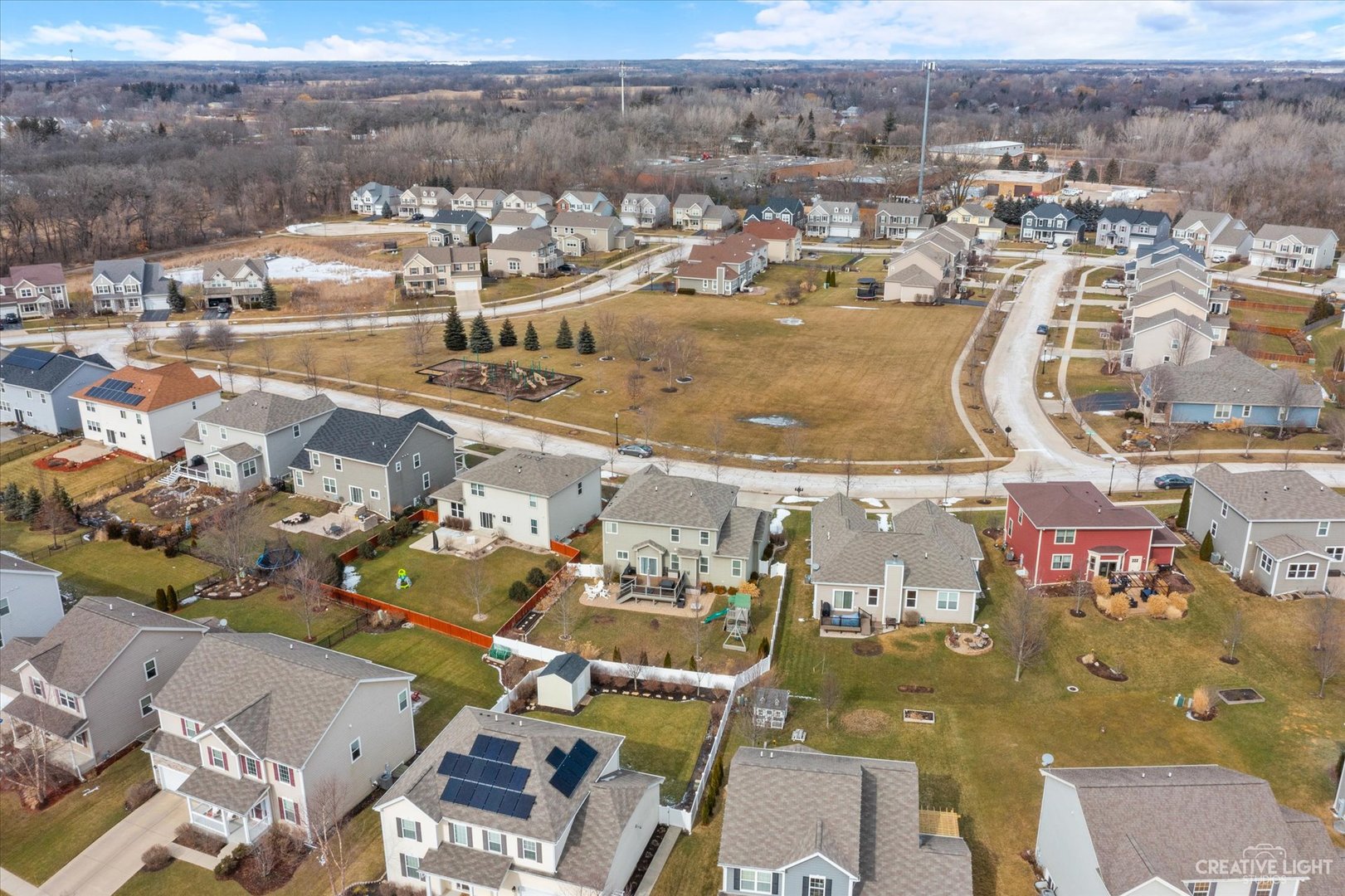 3521 English Prairie Road Elgin, IL 60124 - Photo 34 of 35 an aerial view of residential houses with outdoor space