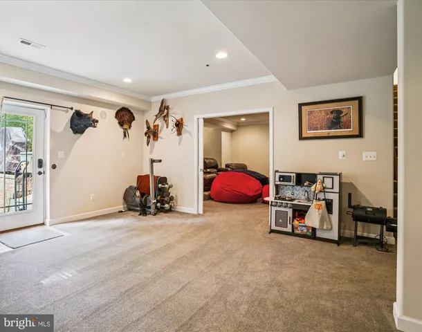 a view of a swimming pool with a yard