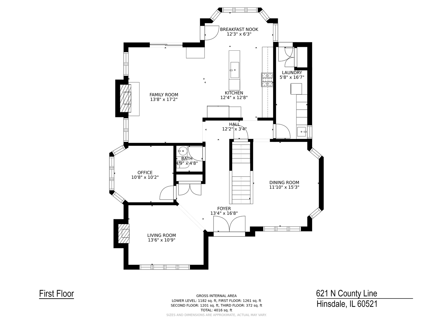 621 North County Line Road Hinsdale, IL 60521 - Photo 45 of 48 a picture of a floor plan