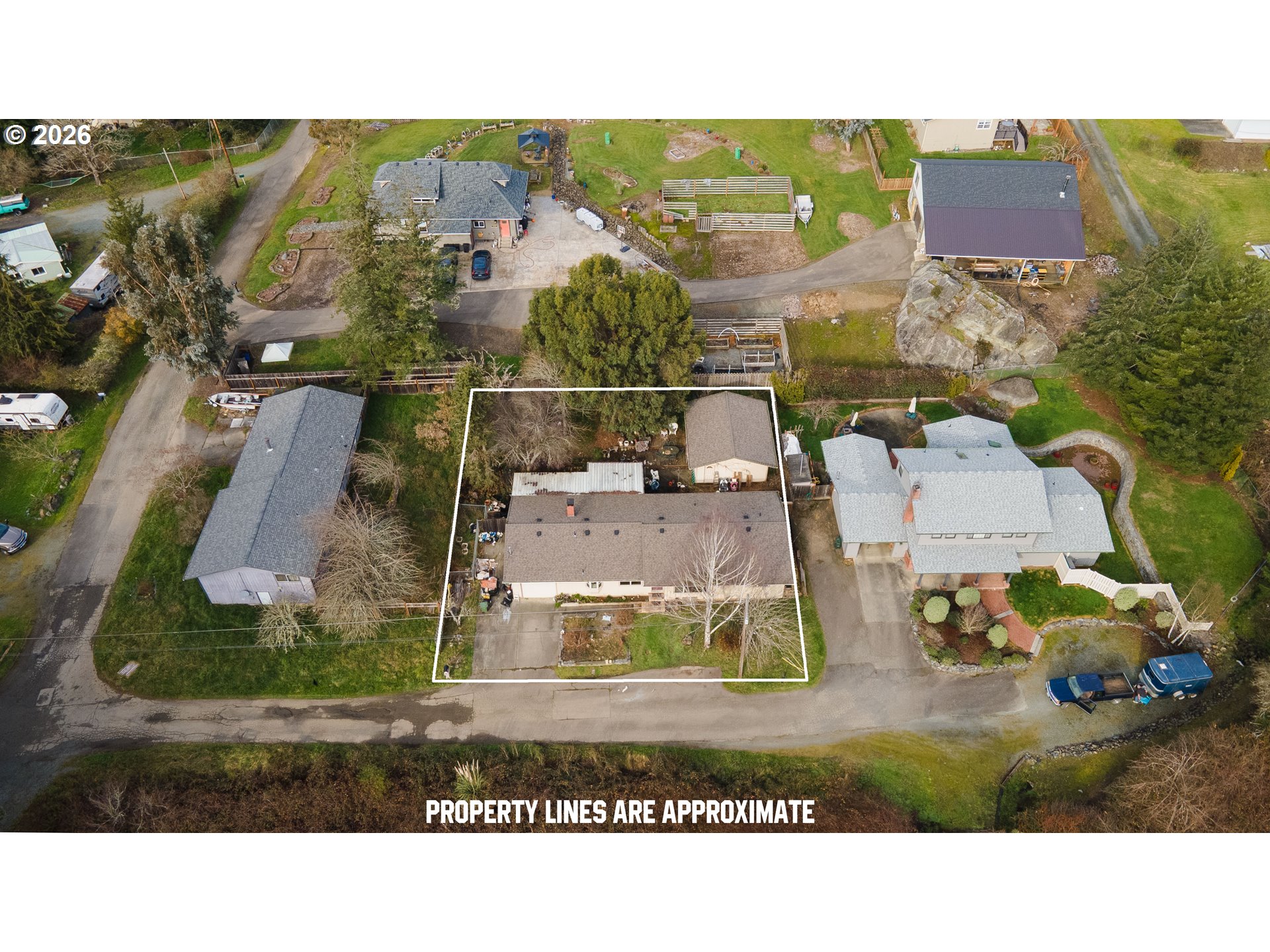 2031 Kincheloe Lane Myrtle Point, OR 97458 - Photo 5 of 33 an aerial view of houses with outdoor space