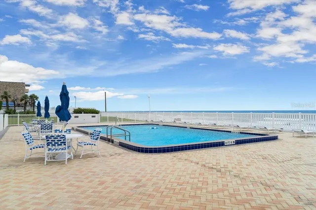 a view of terrace with seating space