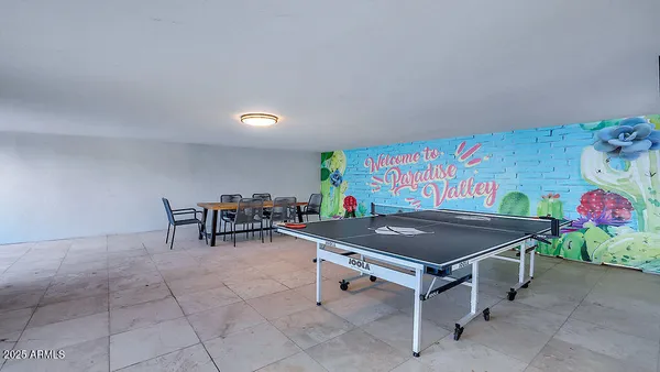 a room with furniture and a table