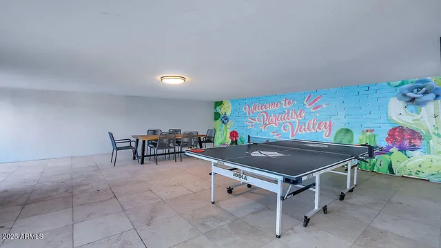 a room with furniture and a table